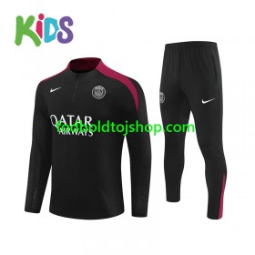 Paris Saint-Germain Børn Sort Sweatshirt Dragt 2024-25